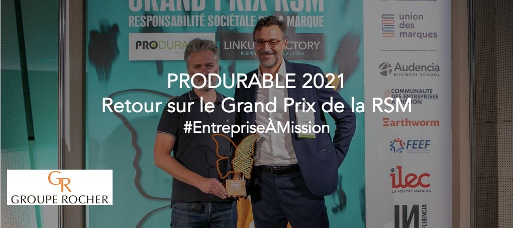 Le Groupe Rocher reçoit le prix Entreprise à mission lors du 4ème Grand Prix de la RSM pour sa mission « Reconnect People To Nature »